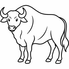 bull farm Vector