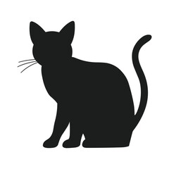 Playful Cat Silhouette Vector - Perfect for Animal Lovers