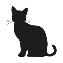Stretching Cat Silhouette Vector - Elegant Pet Design