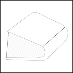 Black Book icon Simple book symbol pictogram  illustration, Cartoon open book and pages. Education concept. Line drawing. Opened books sign store logo. Flying pages. World book day.