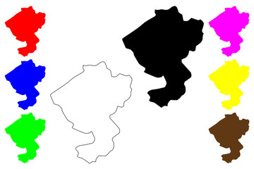 Comayagua Department (Republic of Honduras, Departments of Honduras) map vector illustration, scribble sketch Comayagua map