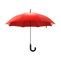 Red umbrella. PNG element isolated on transparent background.