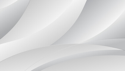 Abstract white and grey background with dynamic waves