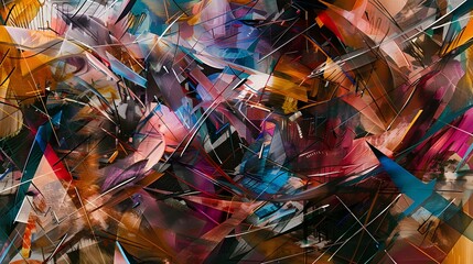 Abstract painting with vibrant colors and a sense of movement Perfect for adding a touch of energy to any room