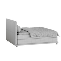 A bed, colorful design, bed, no background, different design, png, white background, isolated, abstract, 3d model.