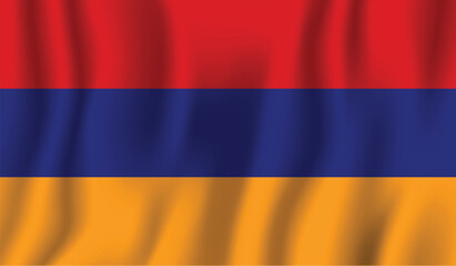Realistic Armenia  flag perfect color, scale, and proportion.