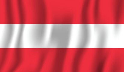 Realistic Austria flag perfect color, scale, and proportion.