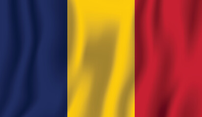 Realistic Chad flag Perfect color, scale, and proportion.