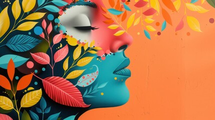 An artistic representation of mindfulness and self-discovery, using intricate designs and vibrant colors to symbolize the importance of mental well-being.