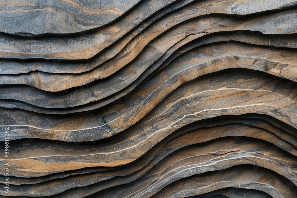 Poster abstract layered texture with natural tones, showcasing unique patterns and depth, perfect for backg