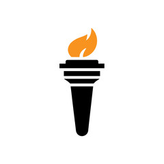 olympic torch icon vector flat design