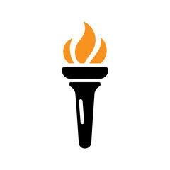 olympic torch icon vector flat design