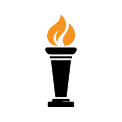 olympic torch icon vector flat design