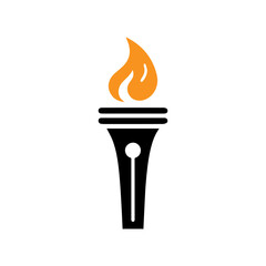 olympic torch icon vector flat design
