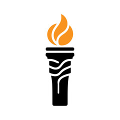 olympic torch icon vector flat design