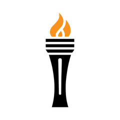 olympic torch icon vector flat design