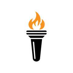 olympic torch icon vector flat design