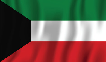 Realistic Kuwait  flag perfect color, scale, and proportion.