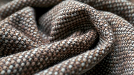 Obraz premium Close-up of Intricate Details in Wool Fabric Weave Texture - Macro Photography Craftmanship Beauty