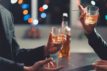 man, alcohol, businessman, lifestyle, scotch whisky, food and drink, business success celebration concep. t