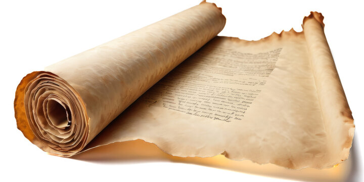a scroll of old papyrus