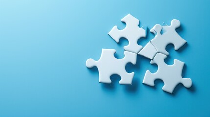 Obraz premium Puzzle. Business strategy, success solution, jigsaw games symbol. Idea metaphor. Creative idea, connection, challenge, partnership, teamwork, match