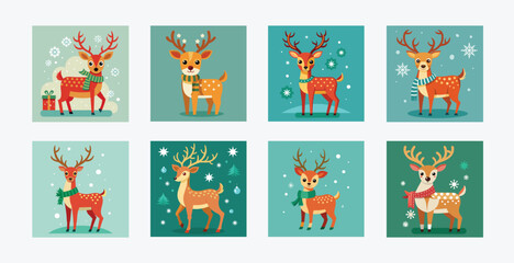 Christmas Deer - Festive Printable Graphic Design