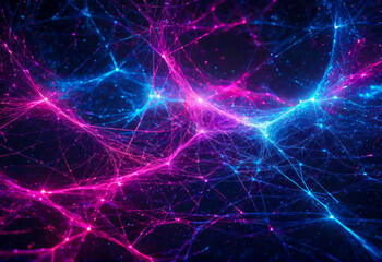Abstract Neon Network.