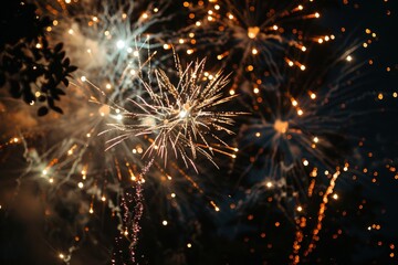 Obraz premium fireworks lighting up the night