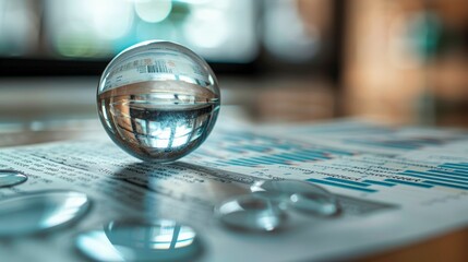 Crystal Ball on Financial Charts.