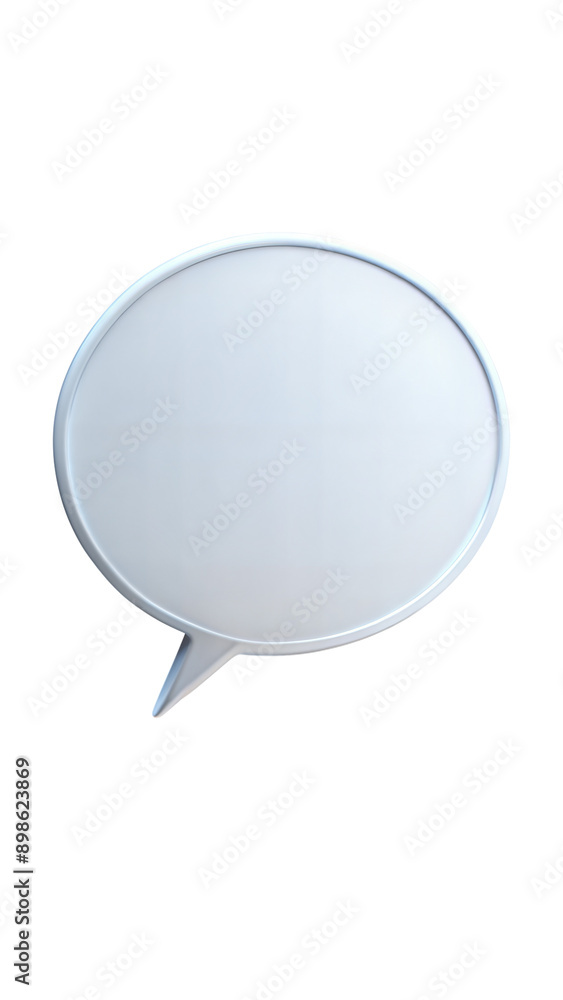 Aufkleber 3d illustration of a circular speech bubble isolated on a transparent background. ideal for communic