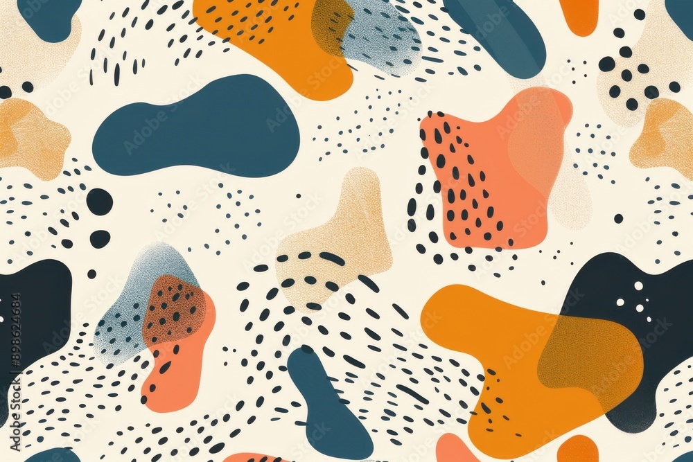 Poster abstract continuous design backdrops, vector memphis style lines and dots textures. fashionable cont