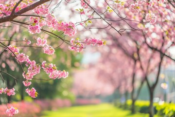 cherry blossoms in full bloom