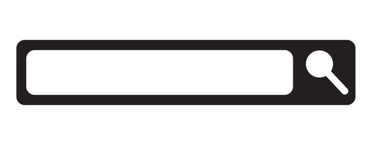 Search bar, search boxes with shadow on transparent background - stock vector.