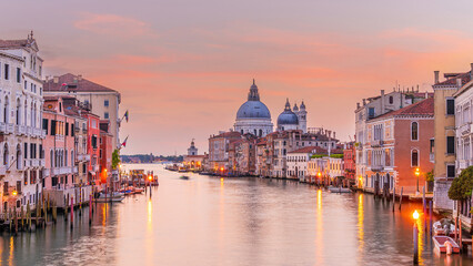 Romantic Venice. Cityscape of  old town and Grand Canal