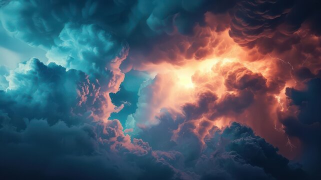 A photo of a dramatic stormy sky