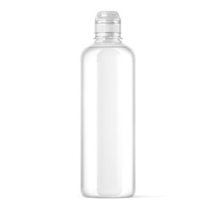water in blank plastic bottle with cap on white background, 3d illustration, 3d rendering, Mockups for Branding and Packaging Design Mockups for Branding and Packaging Design