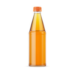 orange in blank plastic bottle with cap on white background, 3d illustration, 3d rendering, Mockups for Branding and Packaging Design Mockups for Branding and Packaging Design