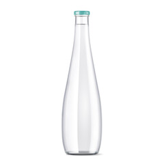 water in blank plastic bottle with cap on white background, 3d illustration, 3d rendering, Mockups for Branding and Packaging Design Mockups for Branding and Packaging Design