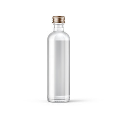 water in blank plastic bottle with cap on white background, 3d illustration, 3d rendering, Mockups for Branding and Packaging Design Mockups for Branding and Packaging Design