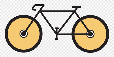 Bicycle icon on white background. Vector illustration eps 10. Racing bike icon. 