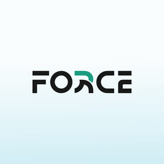 Letter Marks force vector logo design