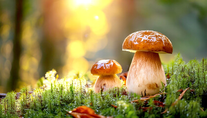 Fototapeta na wymiar Maronenröhrling Pilz im Wald 