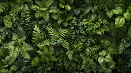 Fototapeta premium Aerial View of Intricately Detailed Garden Wall with Texture - Summer Garden Design Inspiration