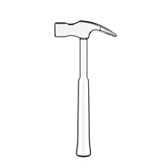 Transparent Glass Hammer. 3d Rendering