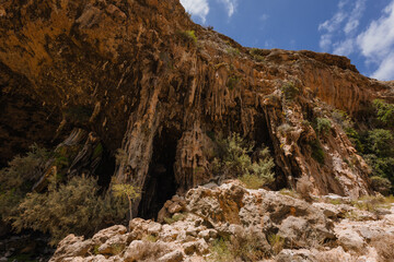 Obraz premium Degub Cave in Socotra Island- a karst cave with beautiful sculptures inside. Totally worth visit place in island.