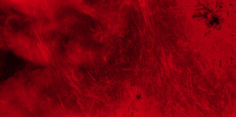 Abstract grainy and grunge Smoke Liquid smoke rising mist or smog brush effect grunge texture. Old vintage distressed bright red paper illustration. Scary red wall. Rustic grunge textured dark red.