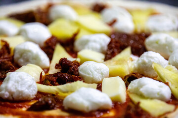 Traditional Brazilian rustic artisan pizza