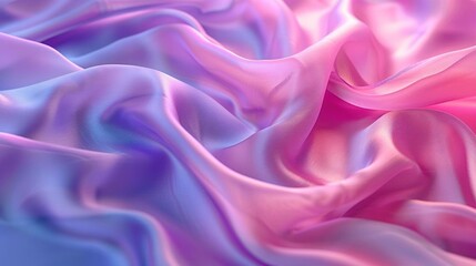 Fototapeta premium Soft and flowing silk fabric with gradients of pink and purple, perfect for backgrounds and fashion designs.