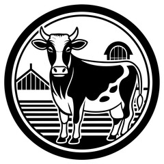 cow farm icon Vector